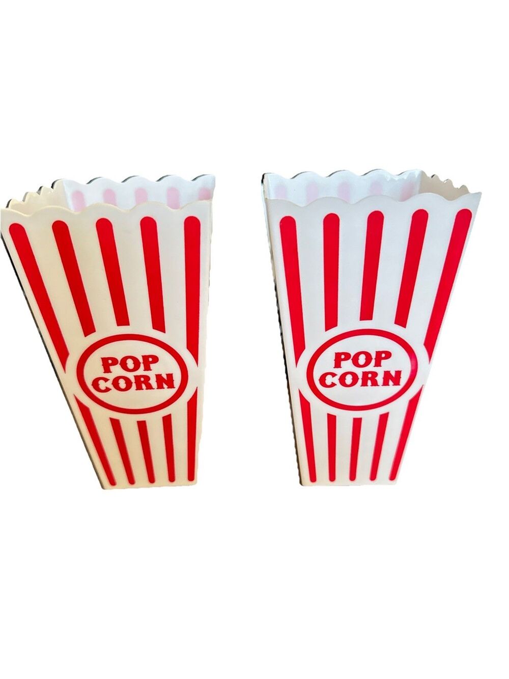 2 Popcorn Plastic Container Box Tub Bowl Home Movie Theater New